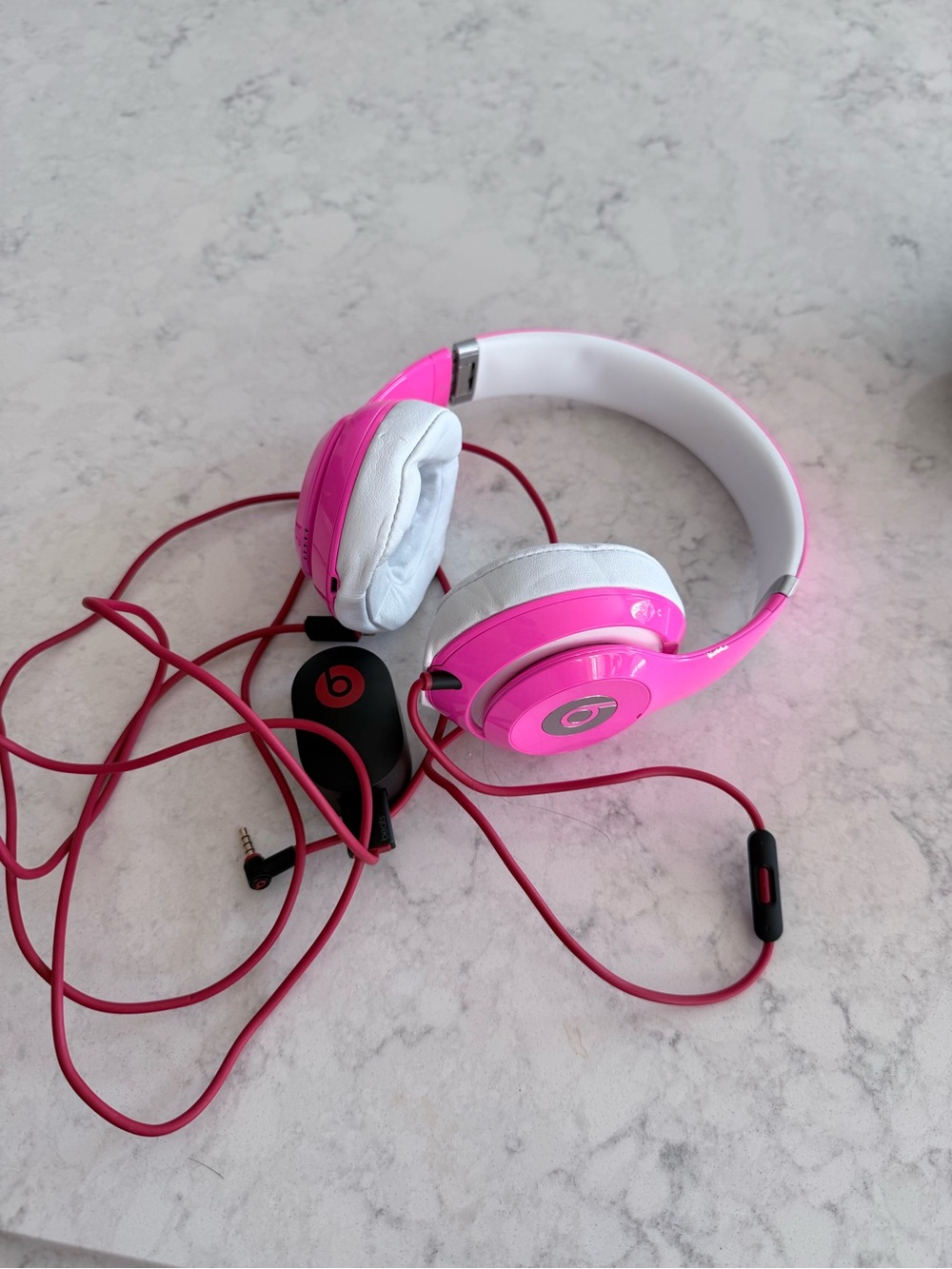 Pink beats headphones